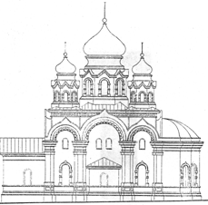 План бокового (южного) фасада монастырского Собора